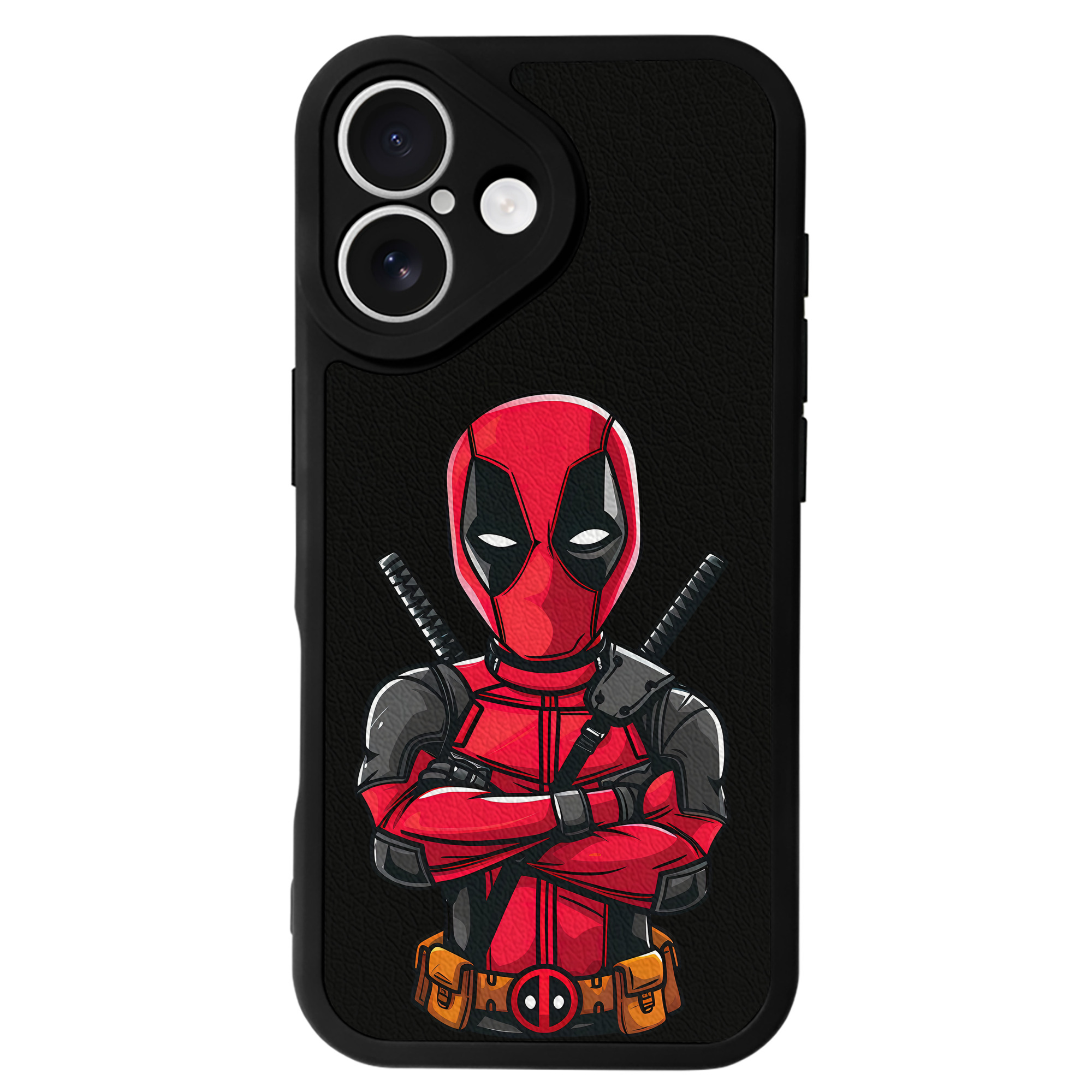 （画像用） Deadpool デッドプール 【iPhone 16シリーズ対応】シリコンスマホケース（レザー調） 材質：シリコン